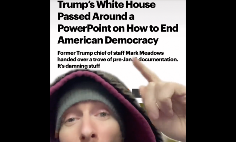 Mark Meadows Jan 6 powerpoint insurrection