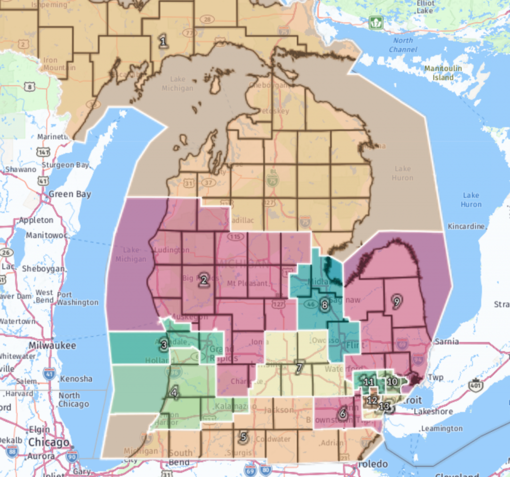 New Michigan Congressional Map 2022