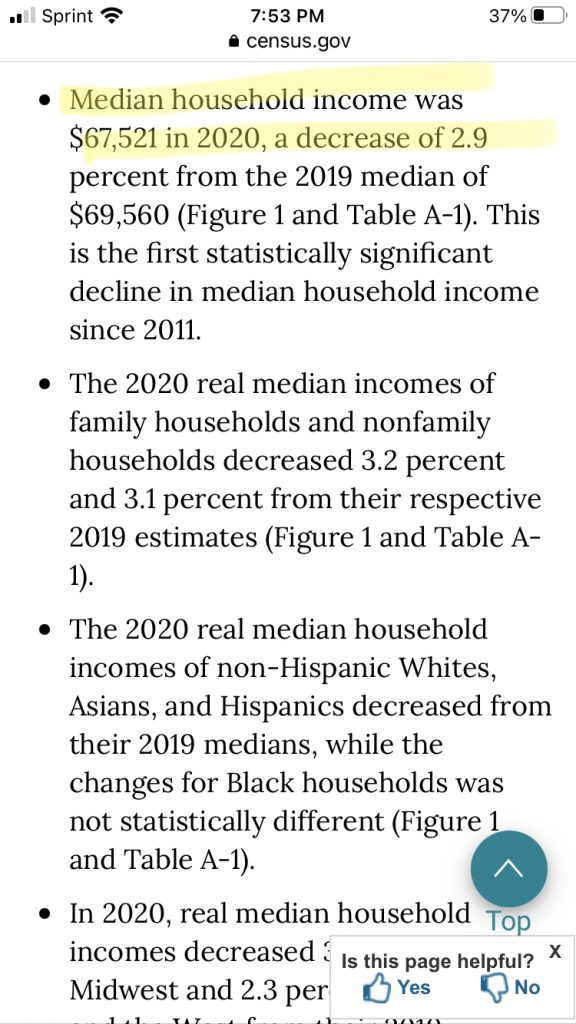 US median household wage