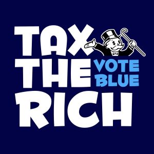 Tax the Rich blue logo