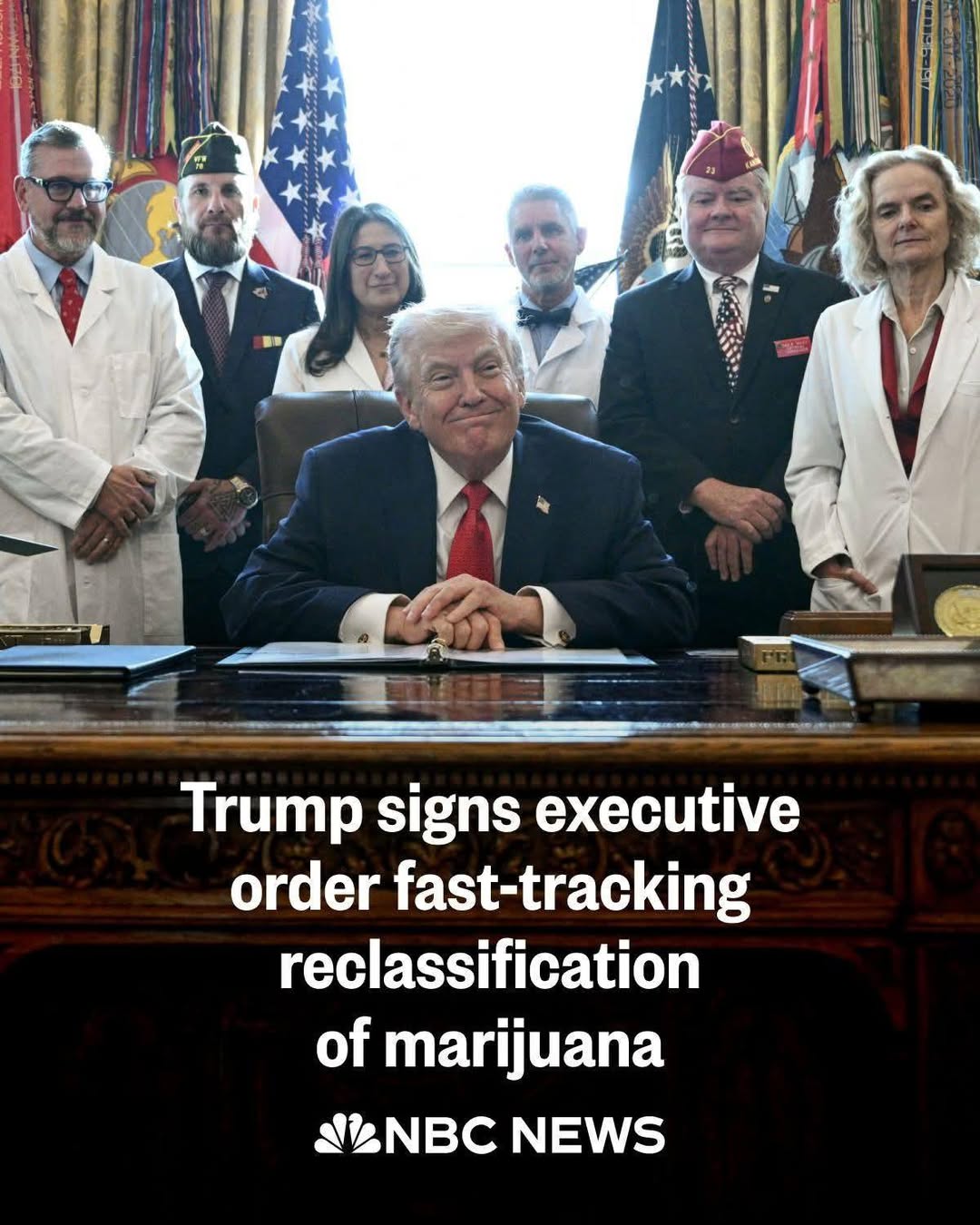 Trump signs executive order fast-tracking reclassification of marijuana